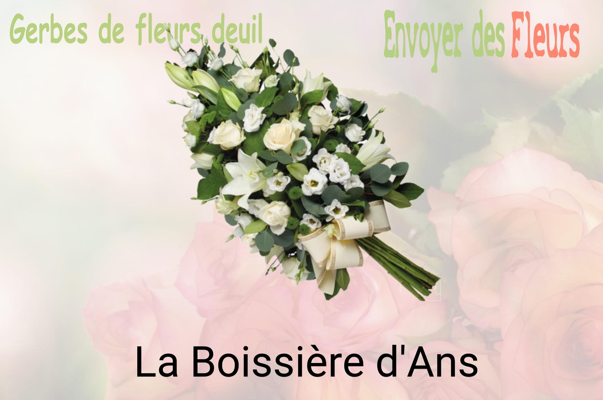 Gerbe de fleurs de deuil livrée à La Boissière-d'Ans